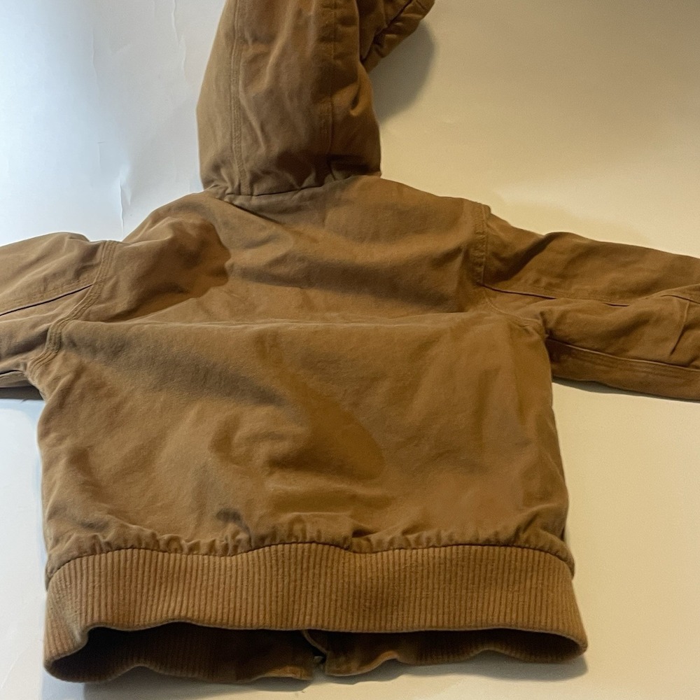 Carhartt Jacket Hooded Quilt Lined Canvas Work Wear Kids Youth XS - Picture 7 of 16